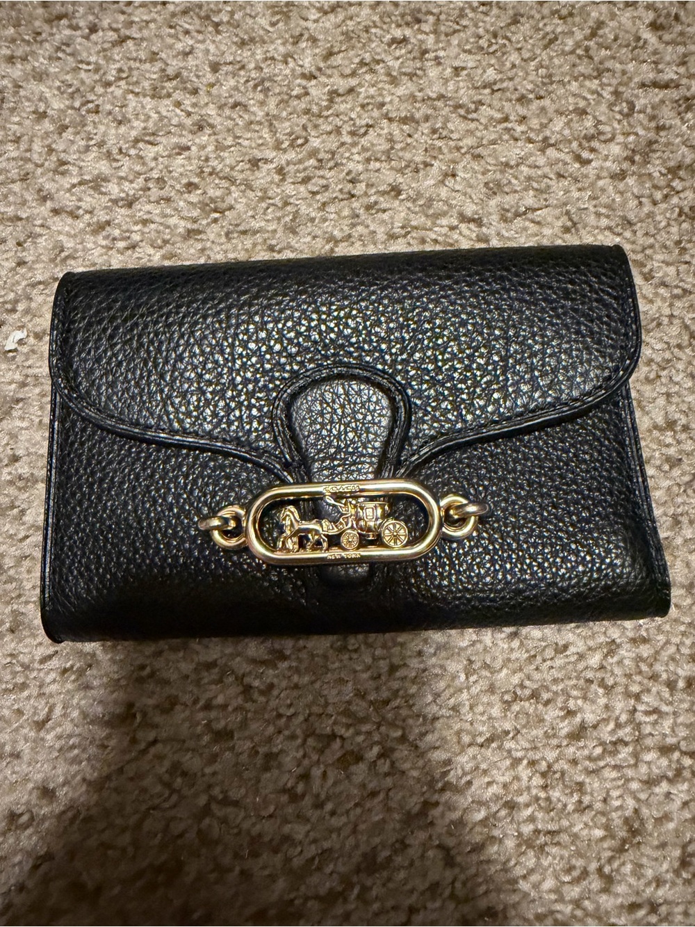 Coach Jade Medium Envelope wallet in black style No. F88099